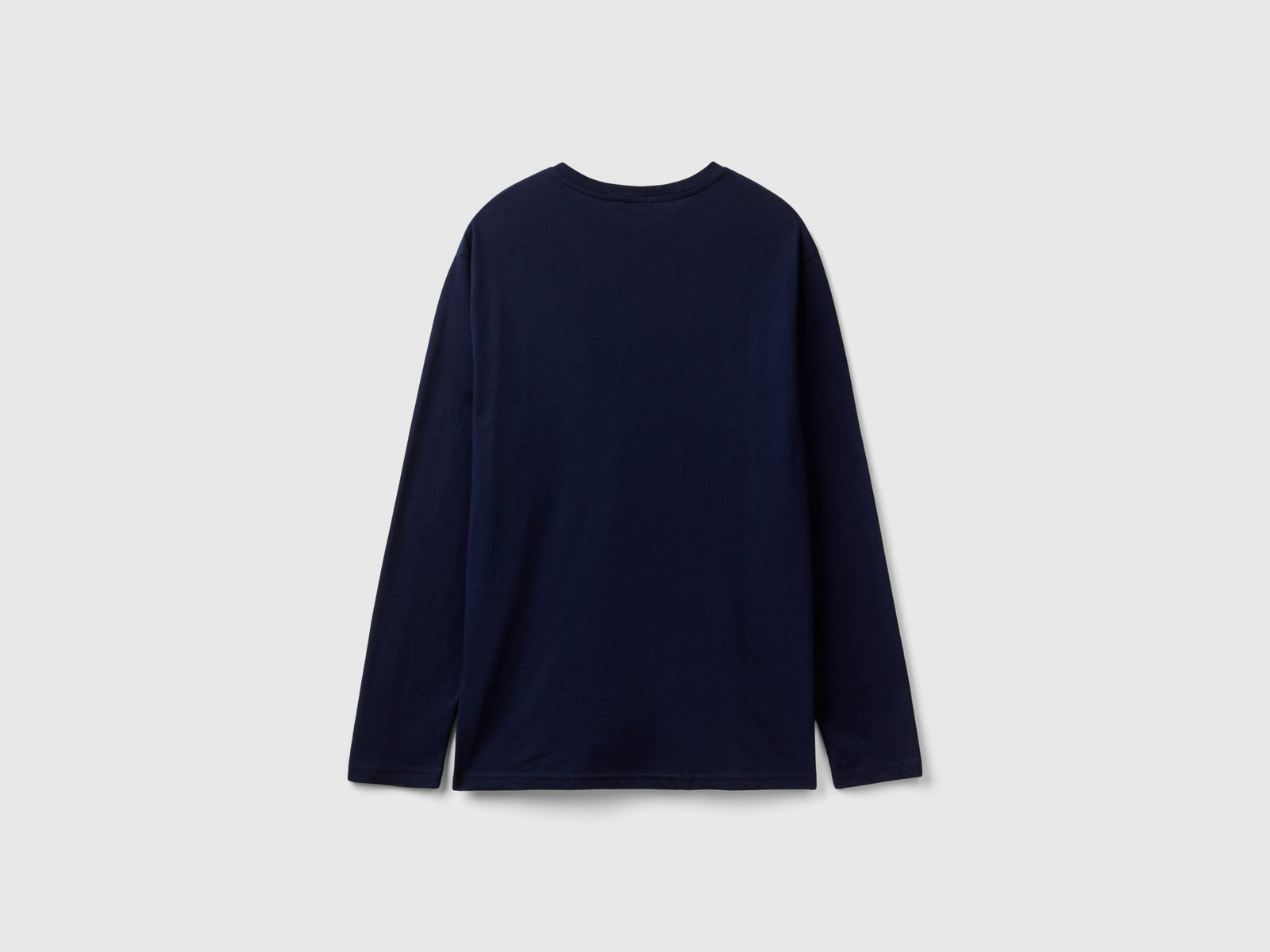 Maglietta manica lunga con stampa logo da uomo blu scuro 2 | Benetton Outlet