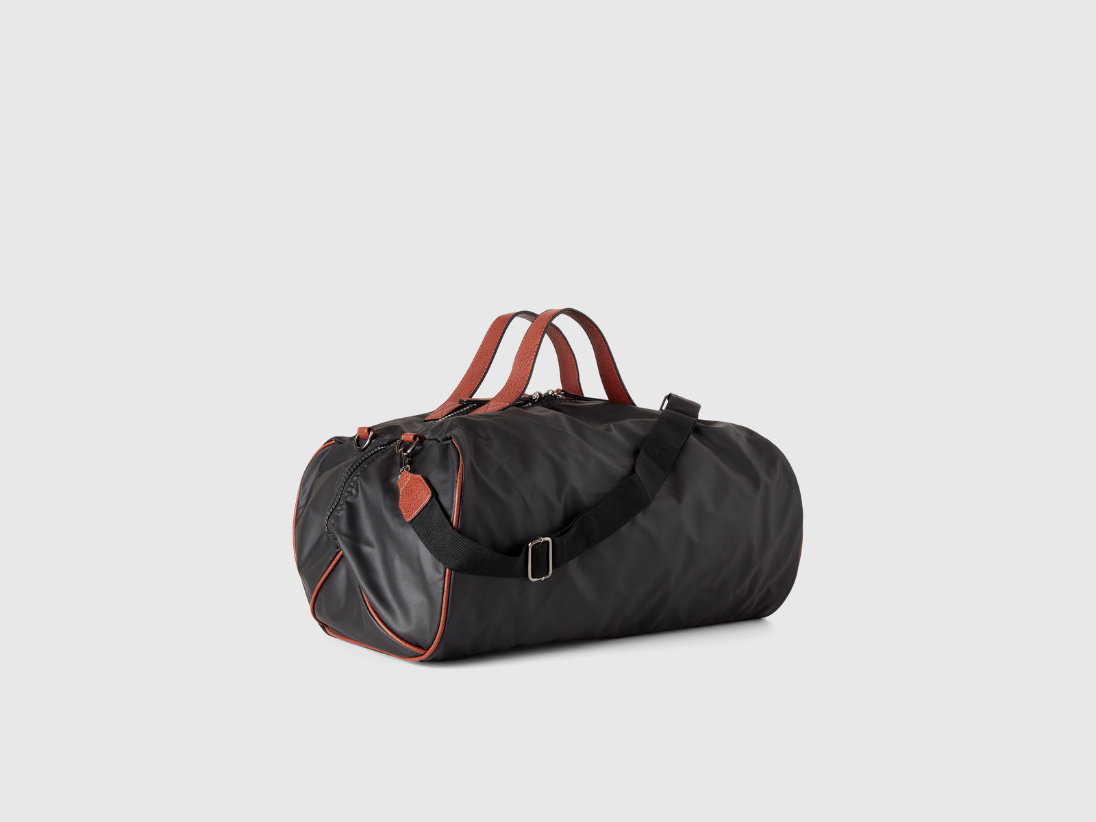 Borsone da viaggio in nylon da uomo nero 2 | Benetton Outlet