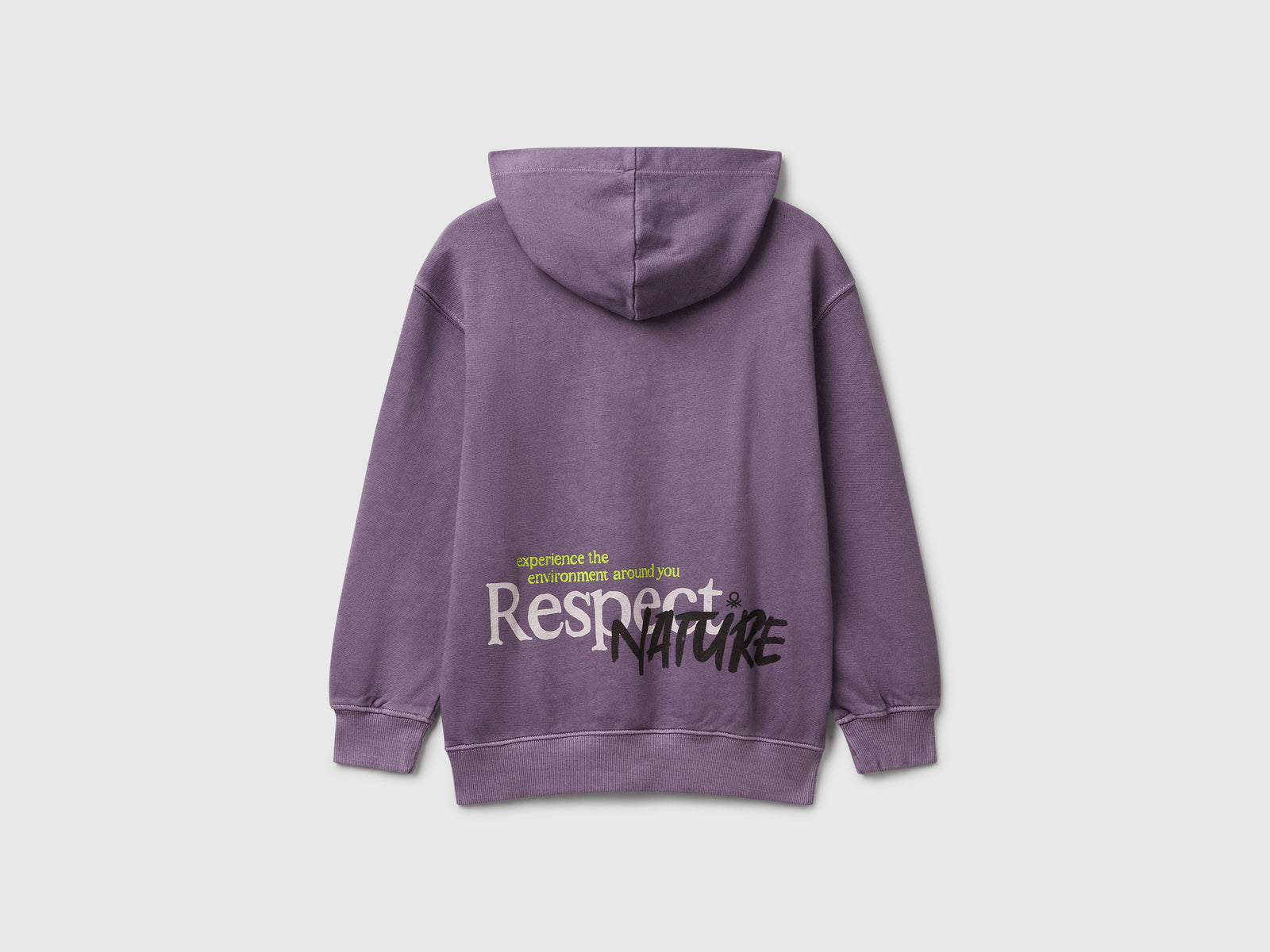 Felpa oversize con stampa da bambino malva 2 | Benetton Outlet