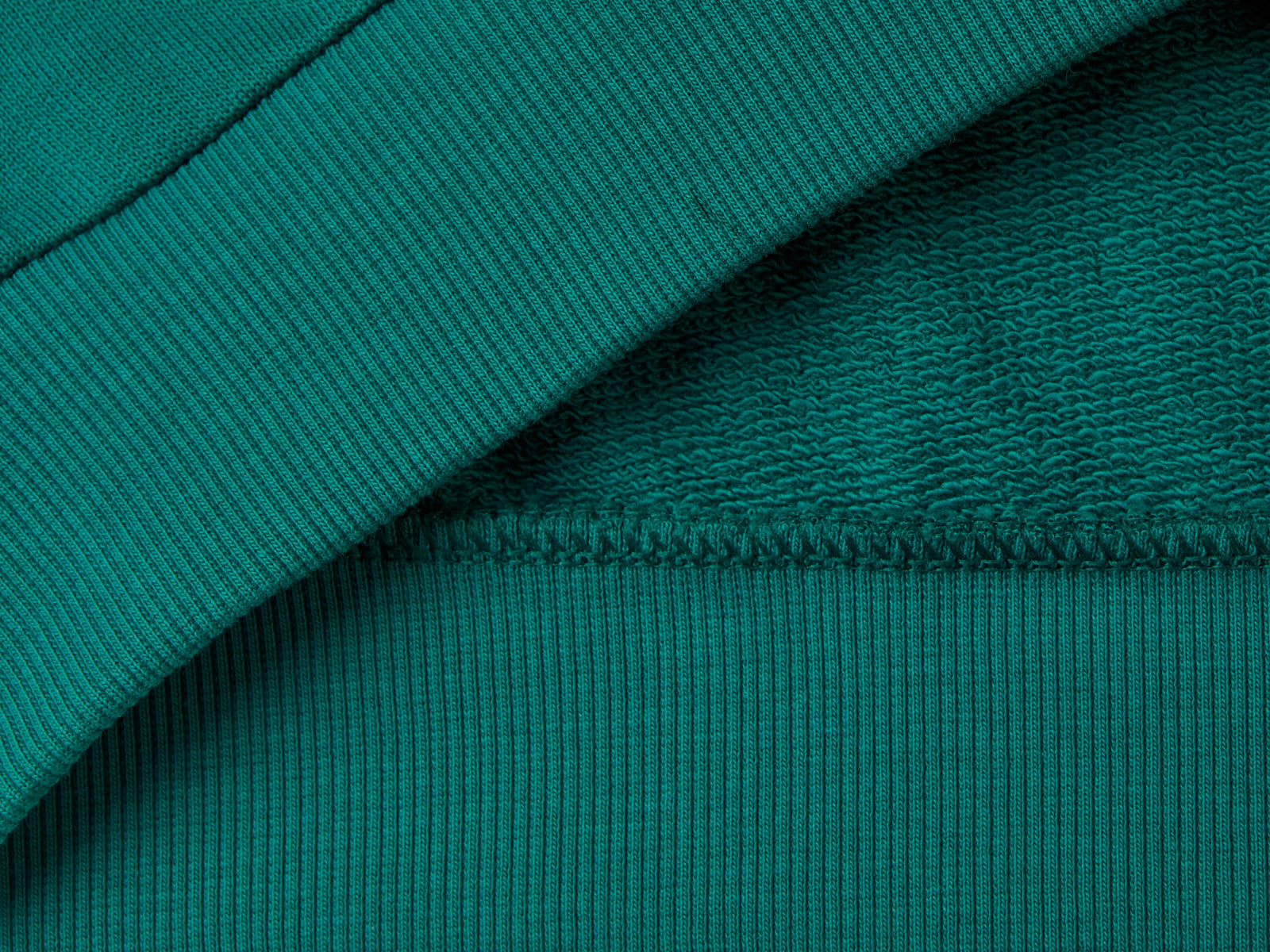 Felpa con zip e colletto da bambina verde scuro 3 | Benetton Outlet