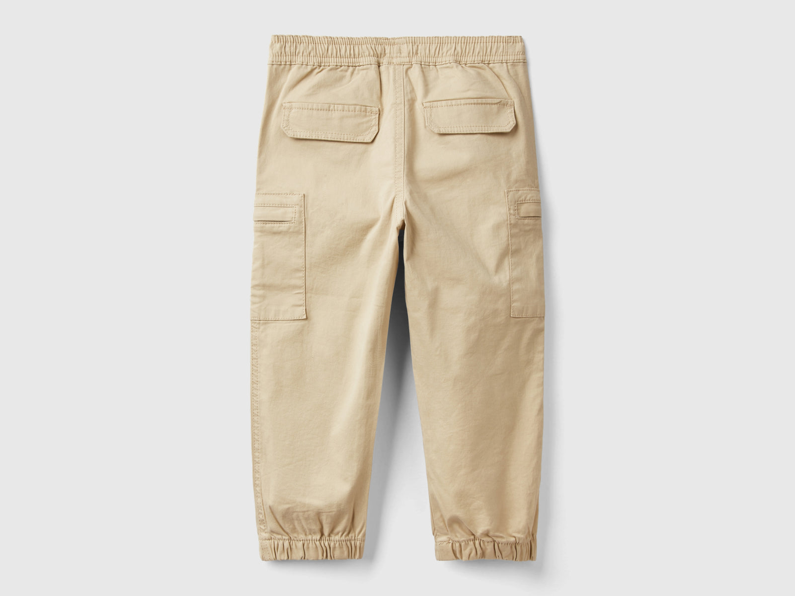 Pantaloni cargo con coulisse da bimbo beige 2 | Benetton Outlet
