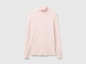 T-shirt a manica lunga con collo alto