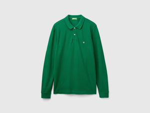 Polo a manica lunga 100% cotone