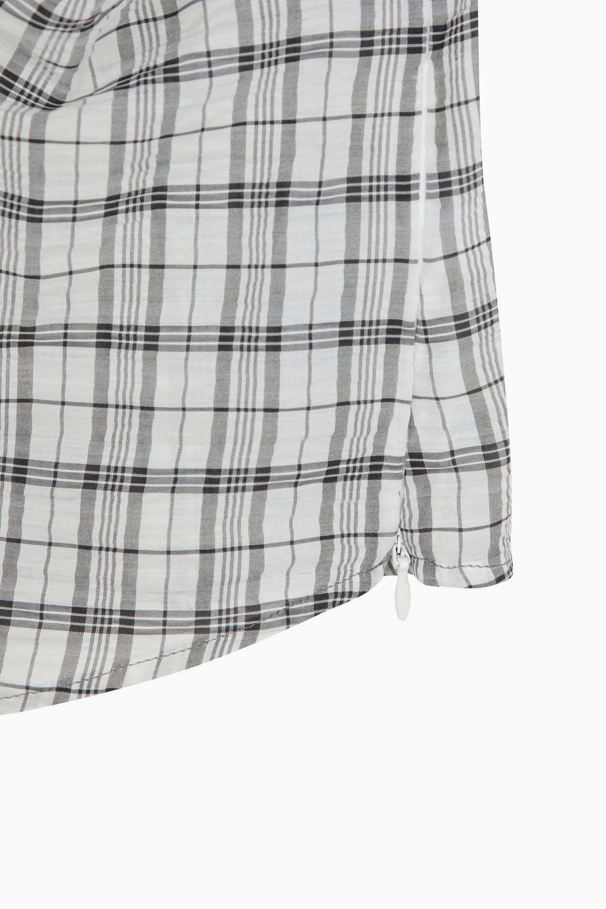 Blusa a quadri con arriccio