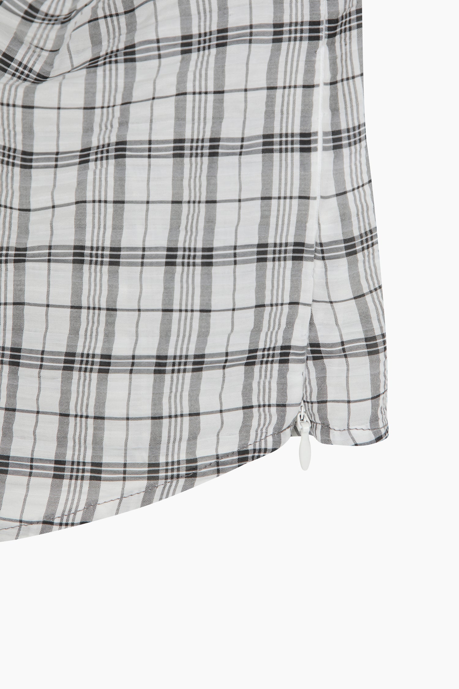 Blusa a quadri con arriccio da donna bianco 4 | Sisley Outlet