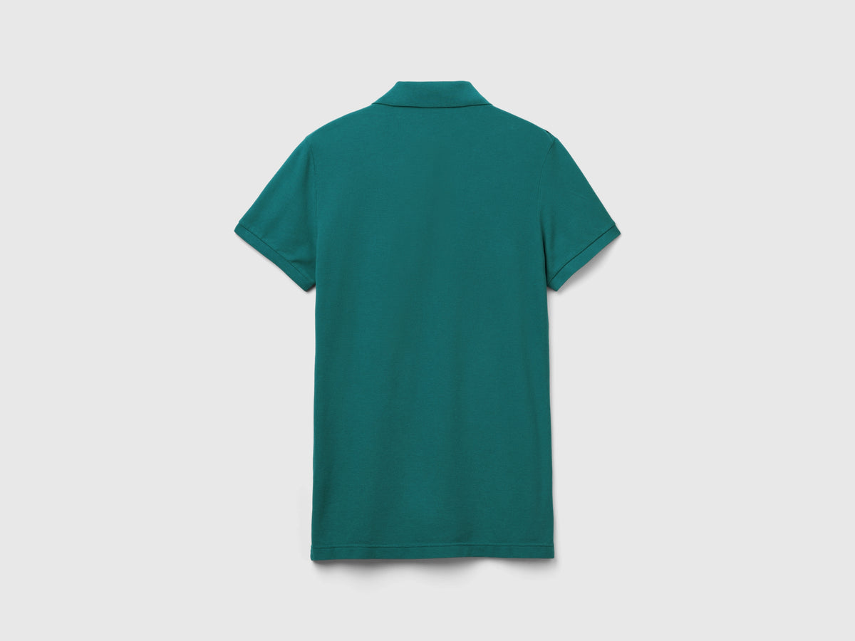 Polo verde ottanio slim fit