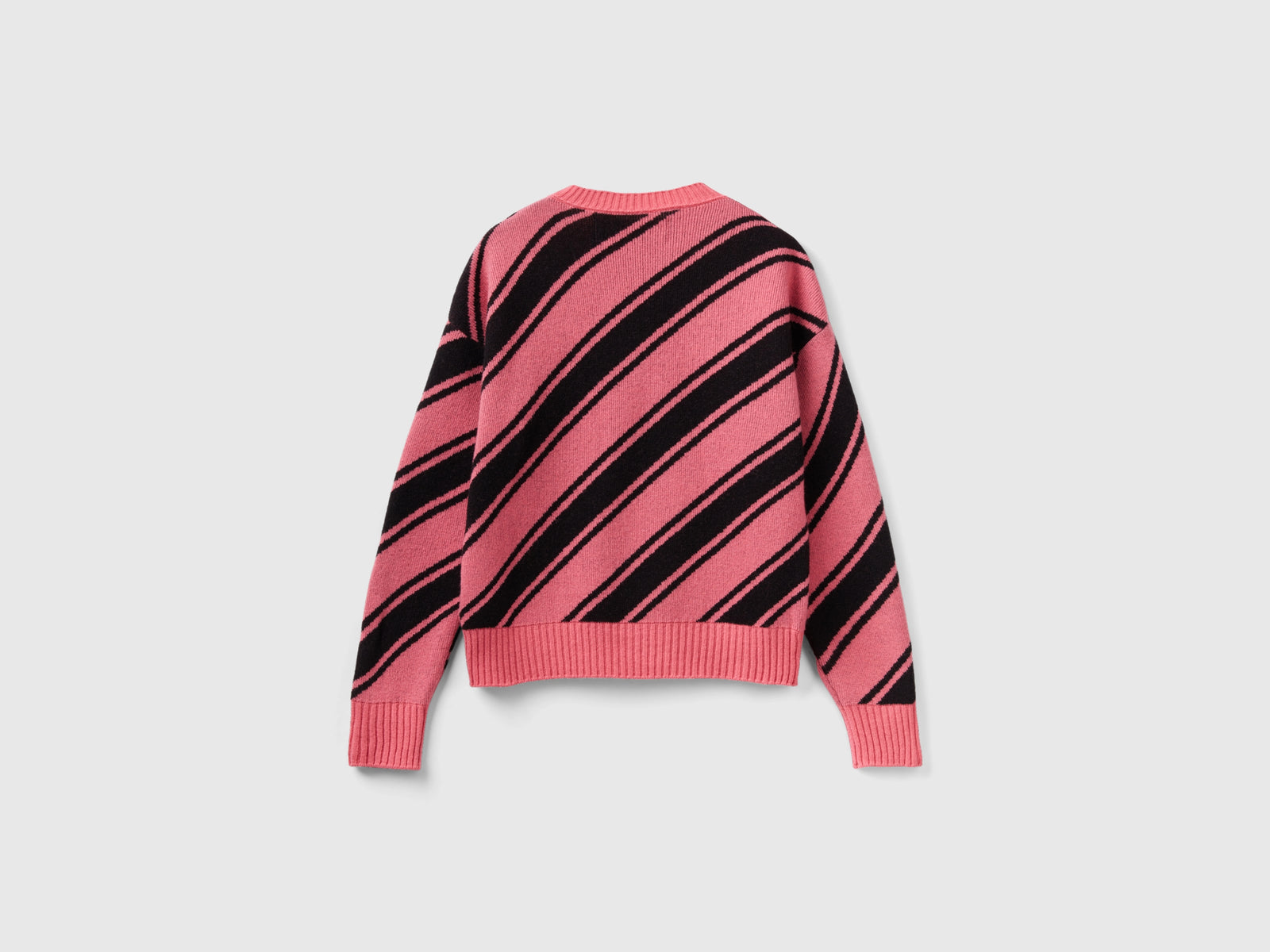 Maglia a righe regimental da donna rosa 2 | Benetton Outlet