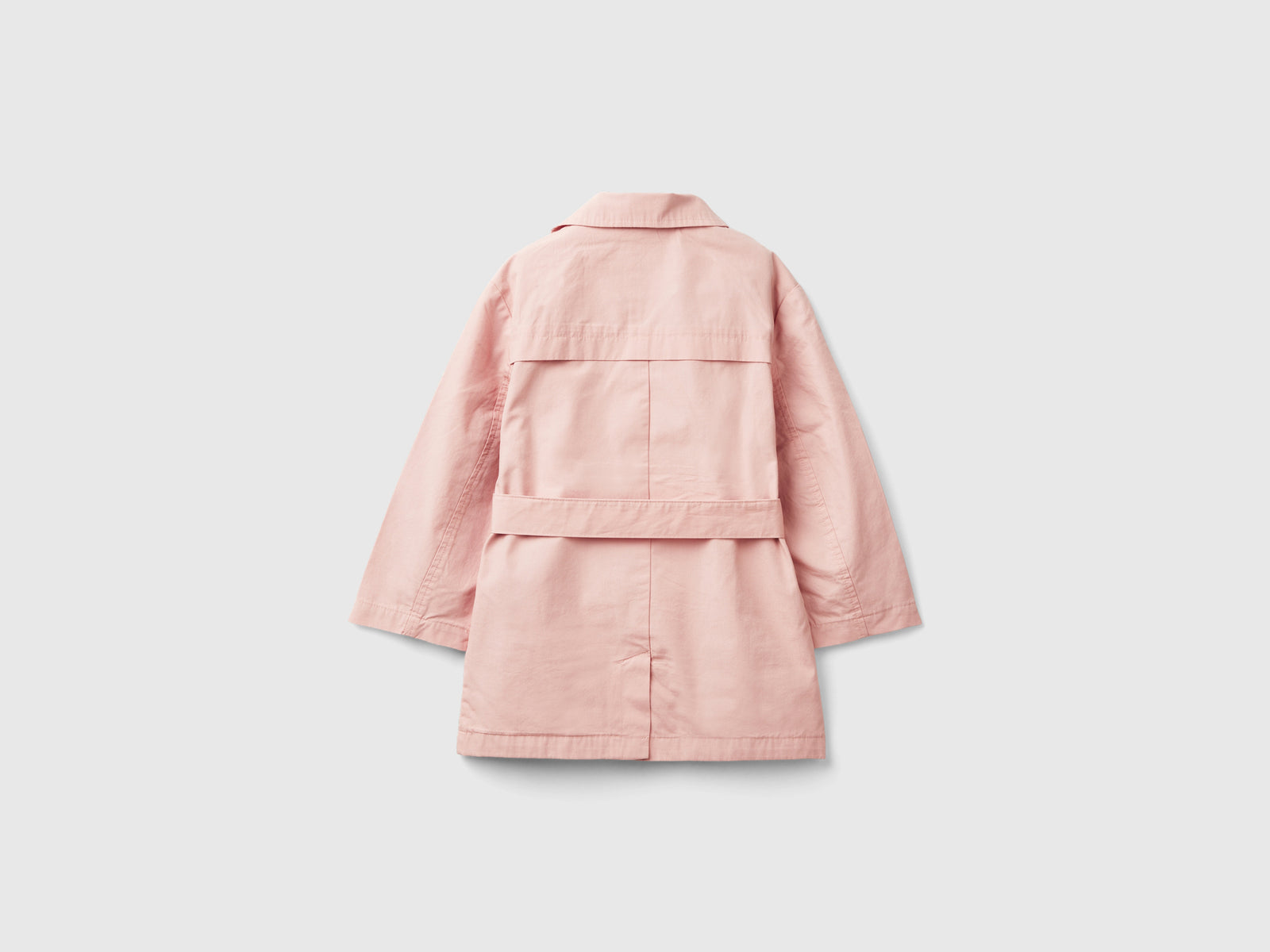 Trench doppiopetto da bimba rosa tenue 2 | Benetton Outlet