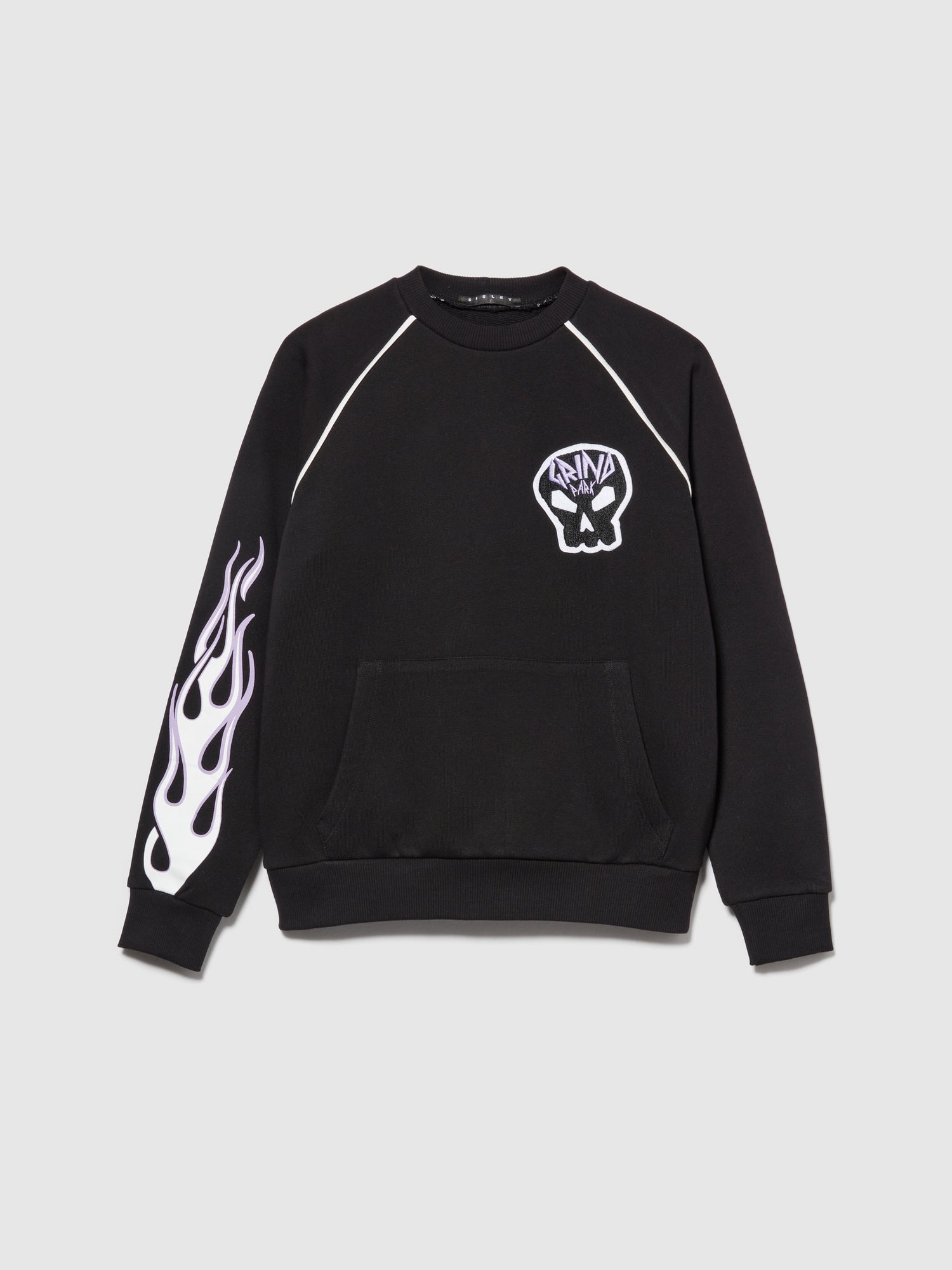 Felpa over con patch da bambino nero | Sisley young Outlet