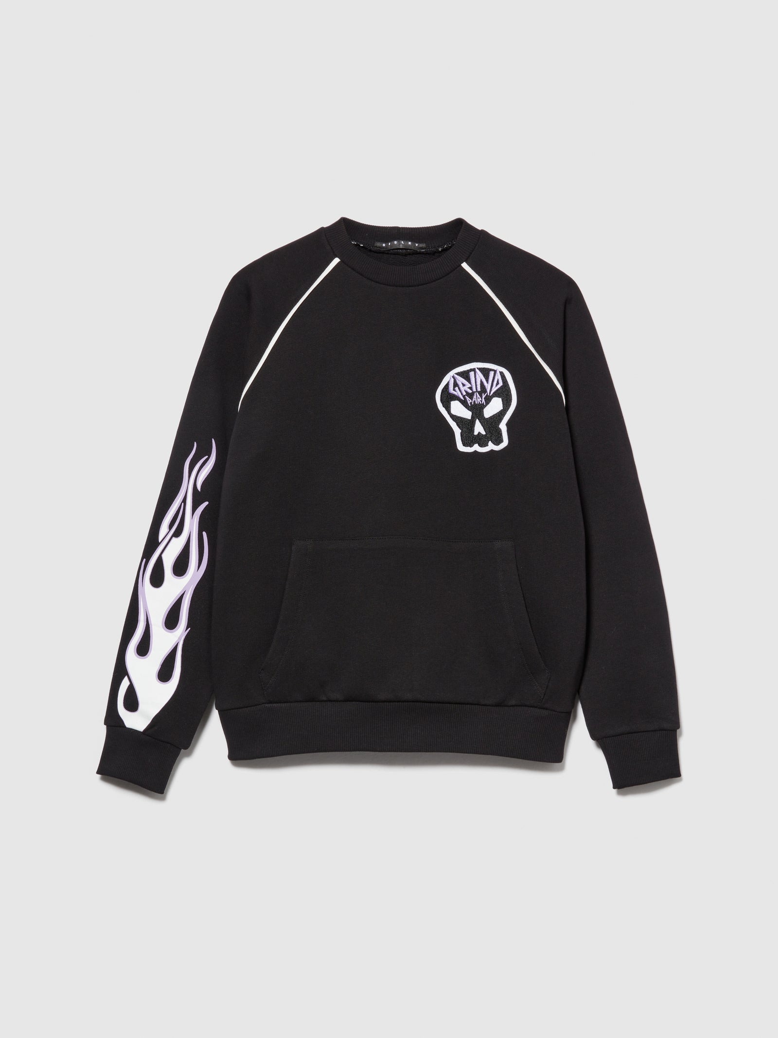 Felpa over con patch da bambino nero | Sisley young Outlet
