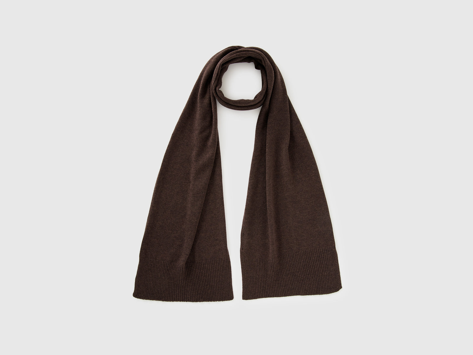 Sciarpa in pura lana Merino da donna marrone | Benetton Outlet
