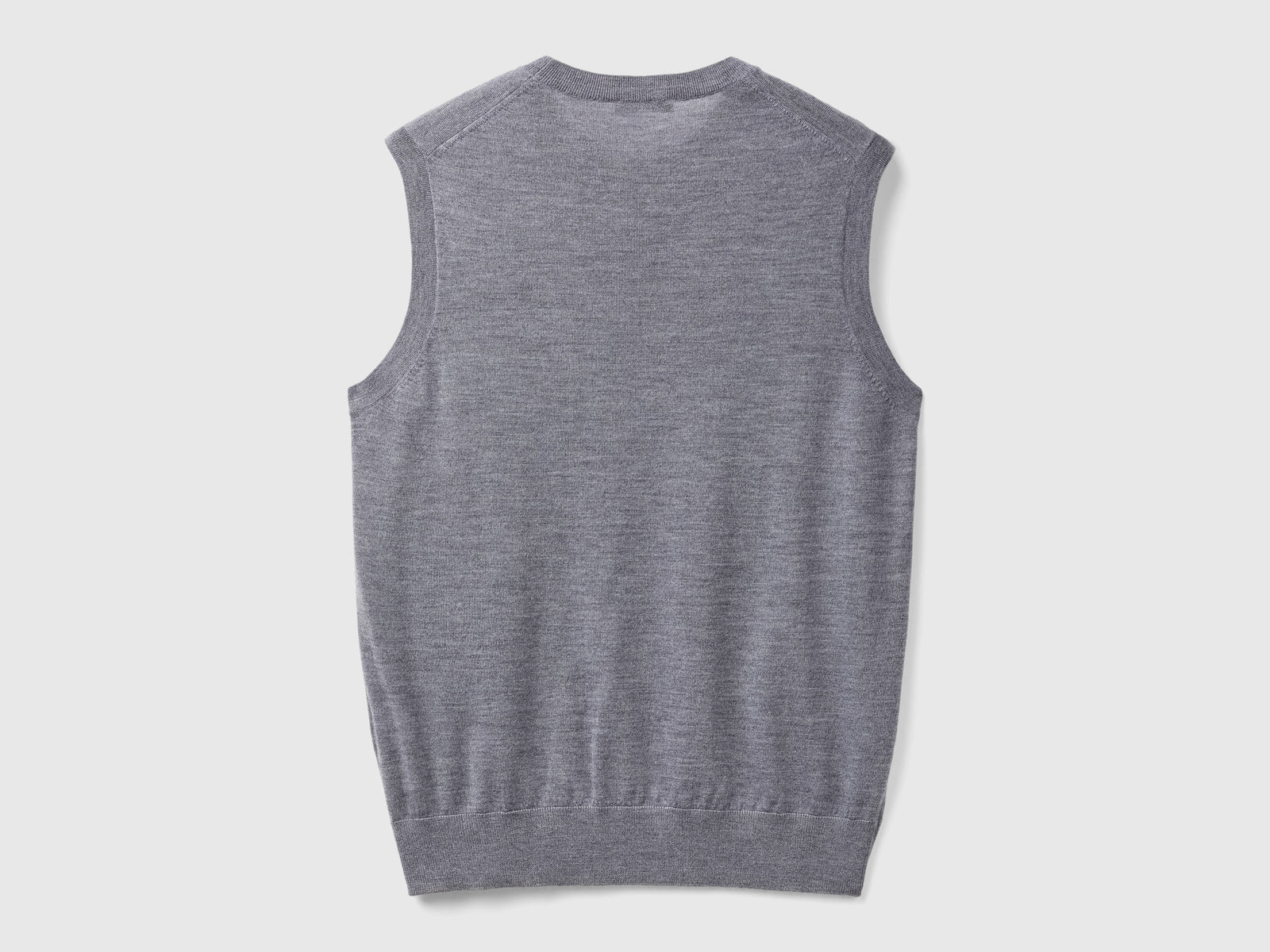Gilet in pura lana Merino da uomo grigio scuro 2 | Benetton Outlet