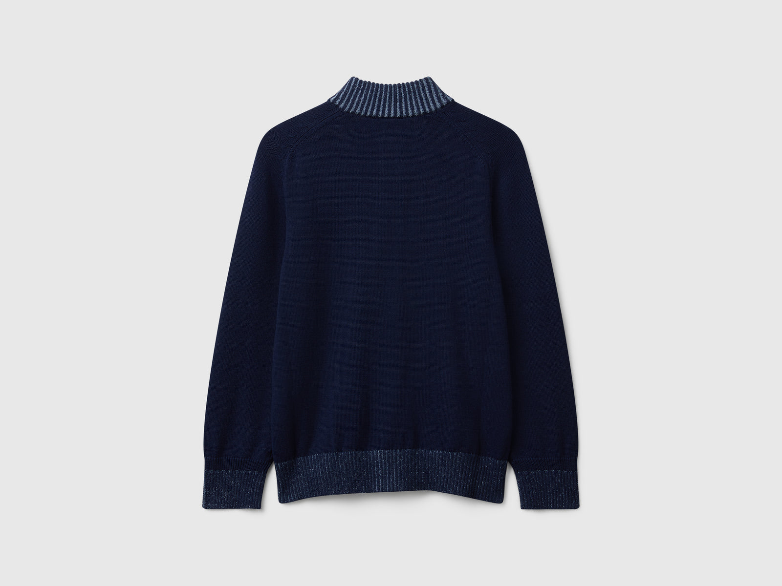 Maglia con zip da bambino blu scuro 2 | Benetton Outlet