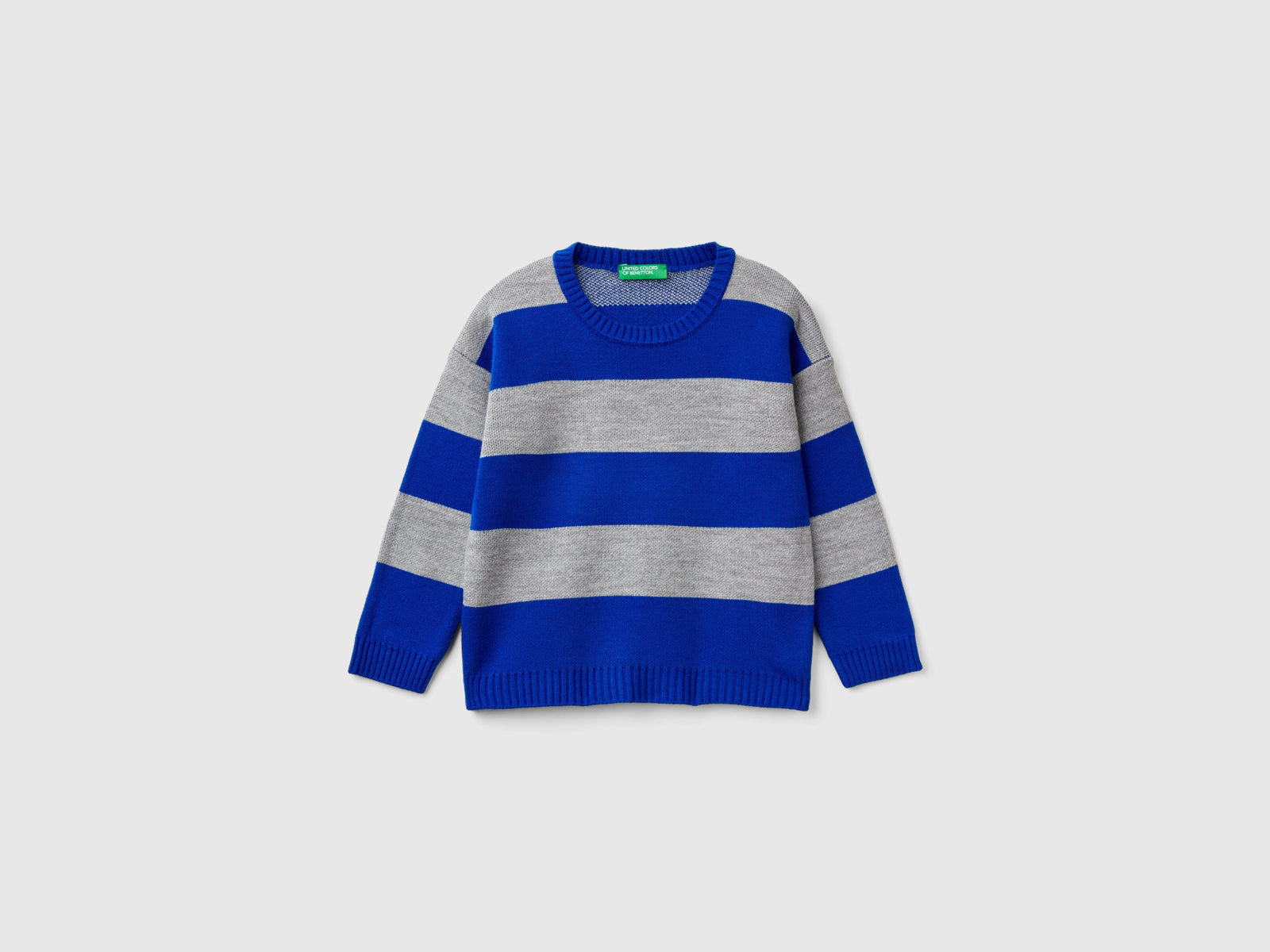 Maglia a righe con grafica skateboard da bimbo bluette | Benetton Outlet