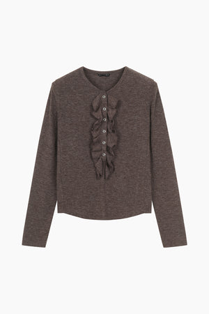 Cardigan con rouches