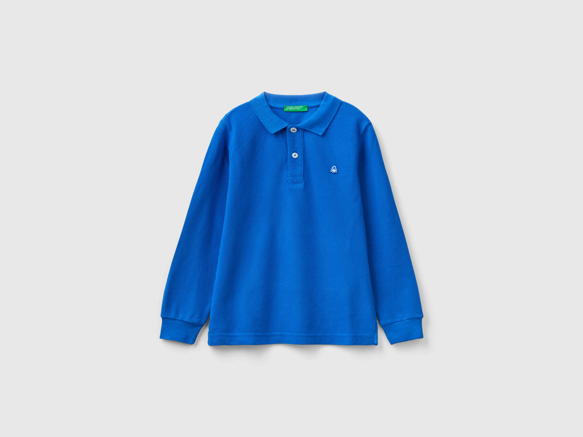 Polo manica lunga 100% cotone bio