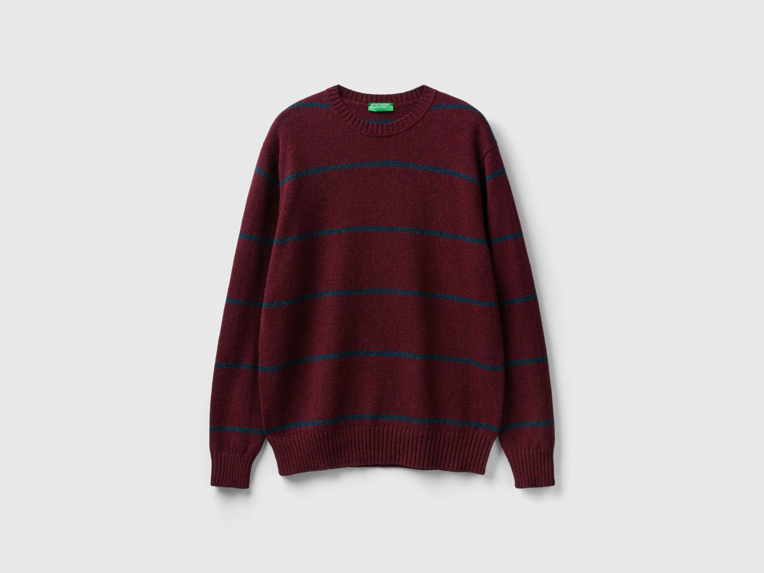 Maglia in pura lana Shetland da uomo bordeaux | Benetton Outlet
