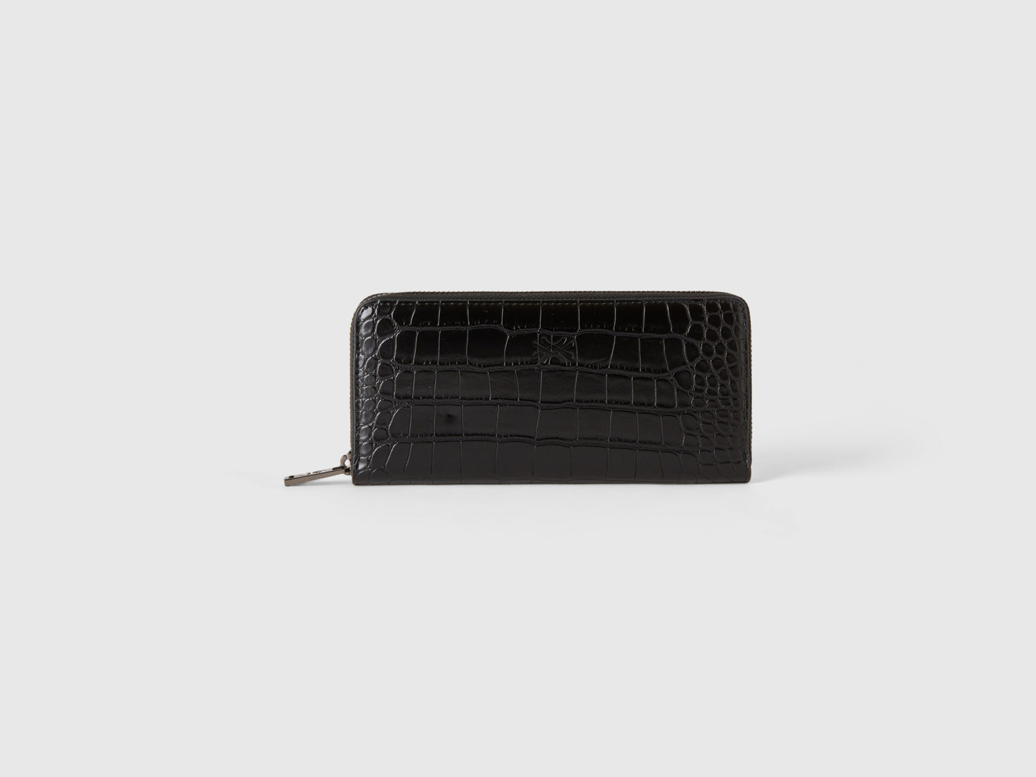 Portafoglio grande con zip da donna nero | Benetton Outlet