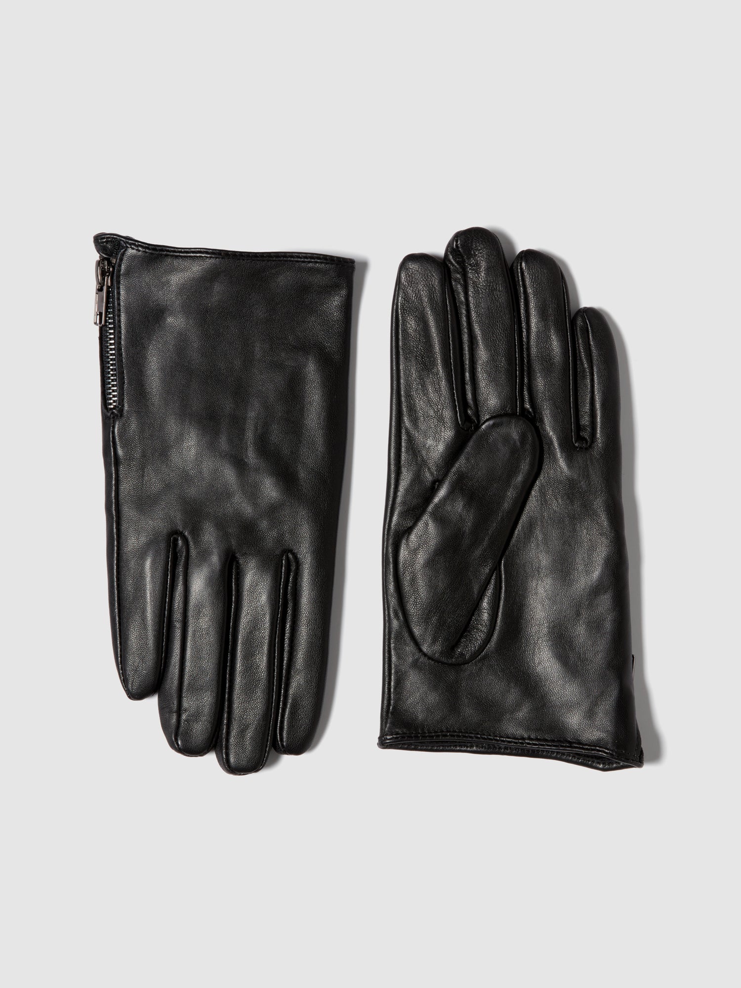 Guanti 100% pelle da uomo nero | Sisley Outlet