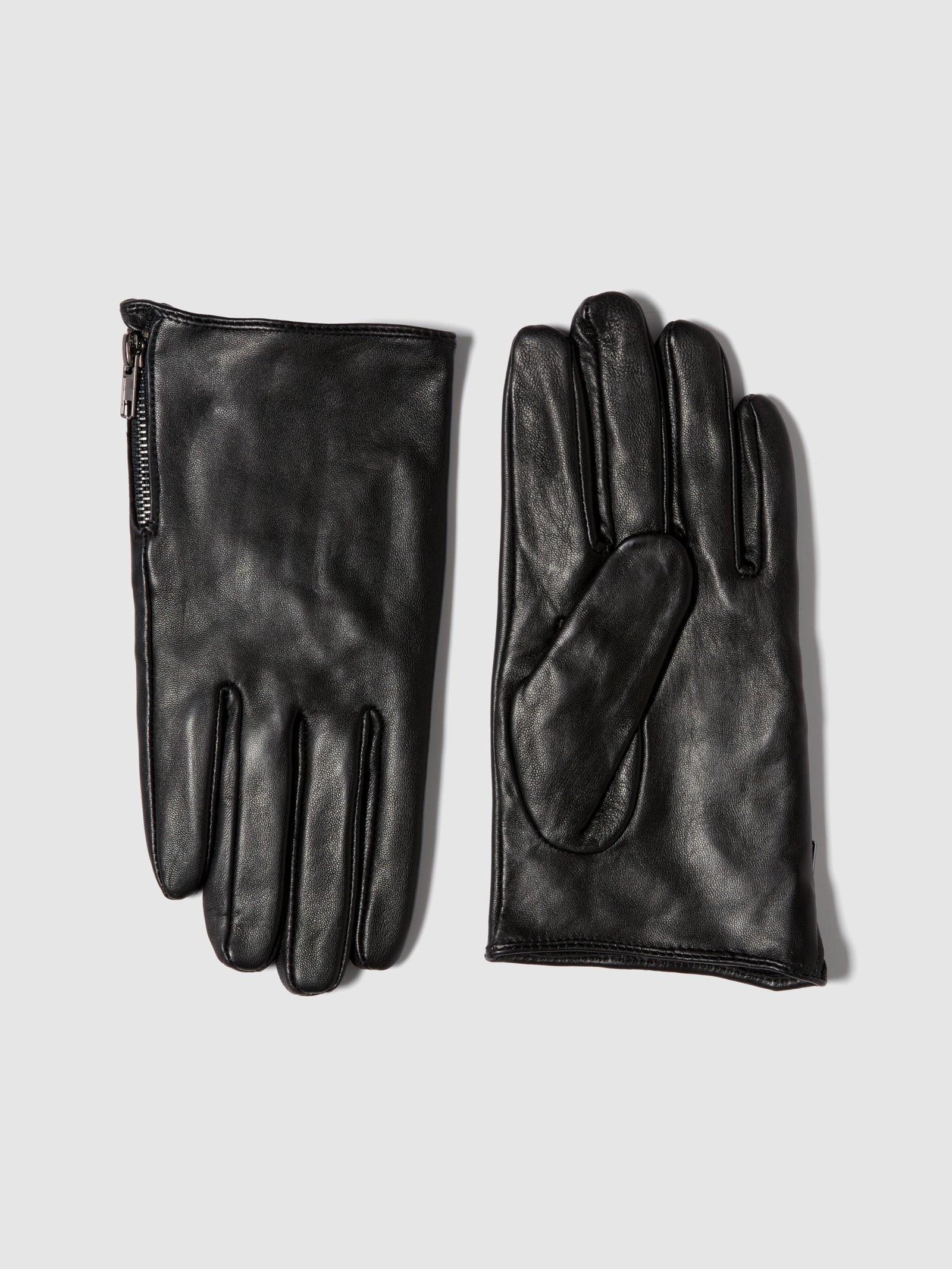 Guanti 100% pelle da uomo nero | Sisley Outlet
