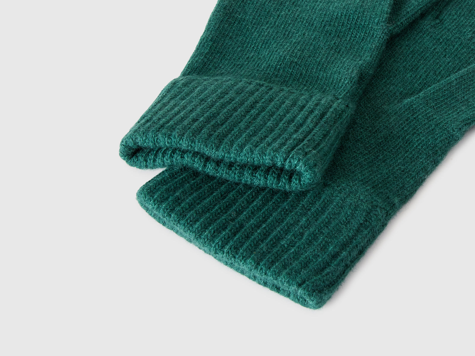 Guanti in pura lana vergine da uomo verde scuro 3 | Benetton Outlet