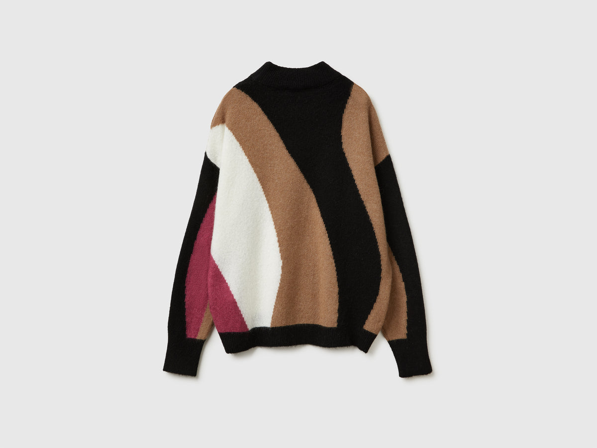 Maglione con intarsio boxy fit