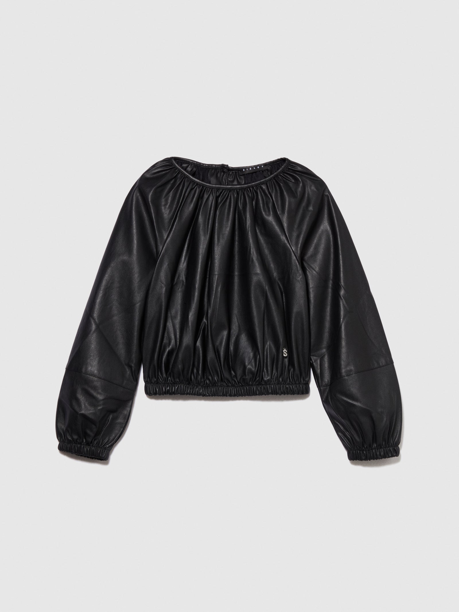 Blusa cropped da bambina nero | Sisley young Outlet