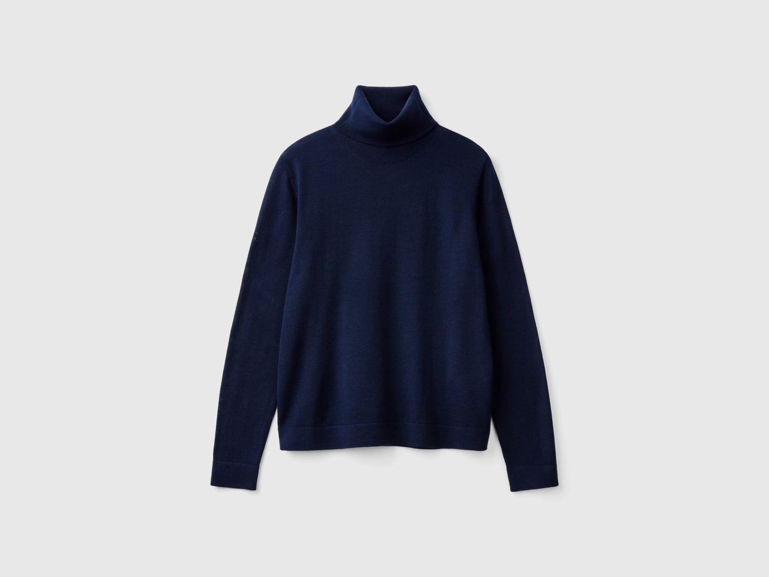 Dolcevita in pura lana Merino da donna blu scuro | Benetton Outlet