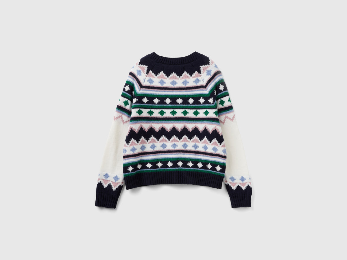 Cardigan jacquard con lurex