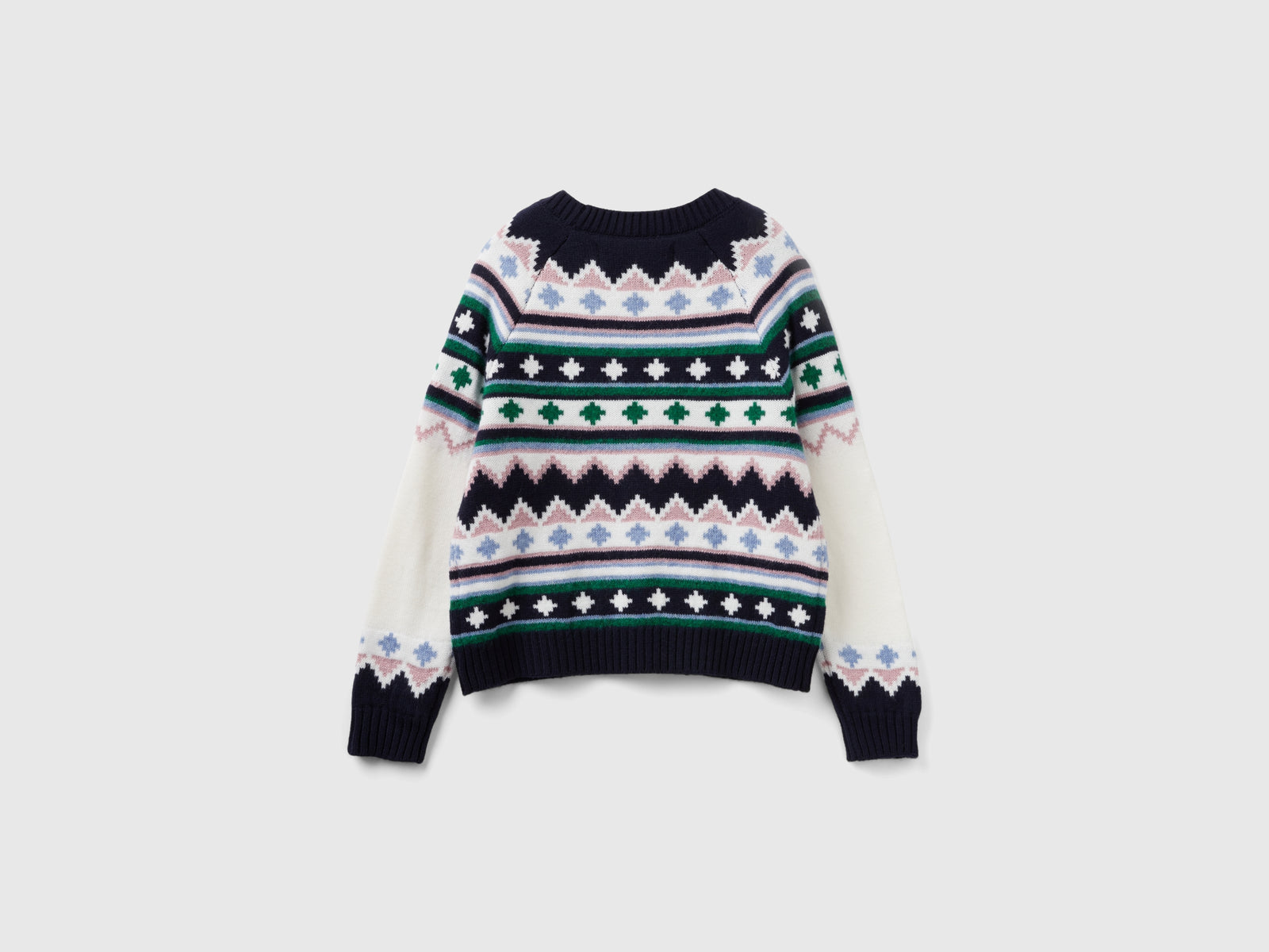 Cardigan jacquard con lurex da donna blu scuro 2 | Benetton Outlet