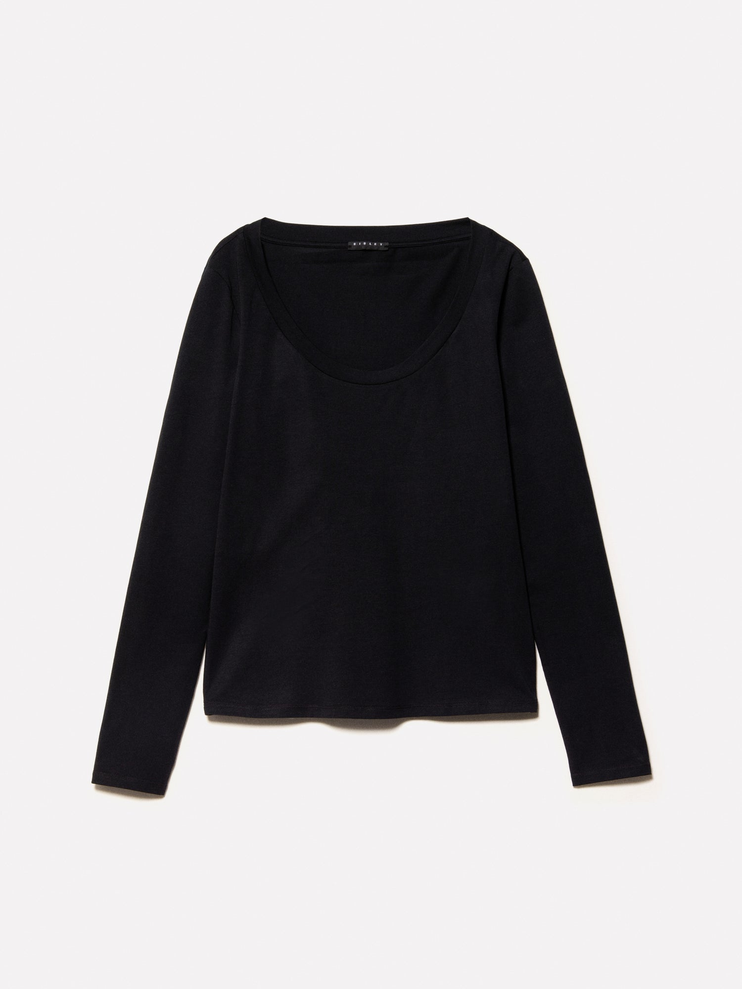 T-shirt slim fit da donna nero | Sisley Outlet