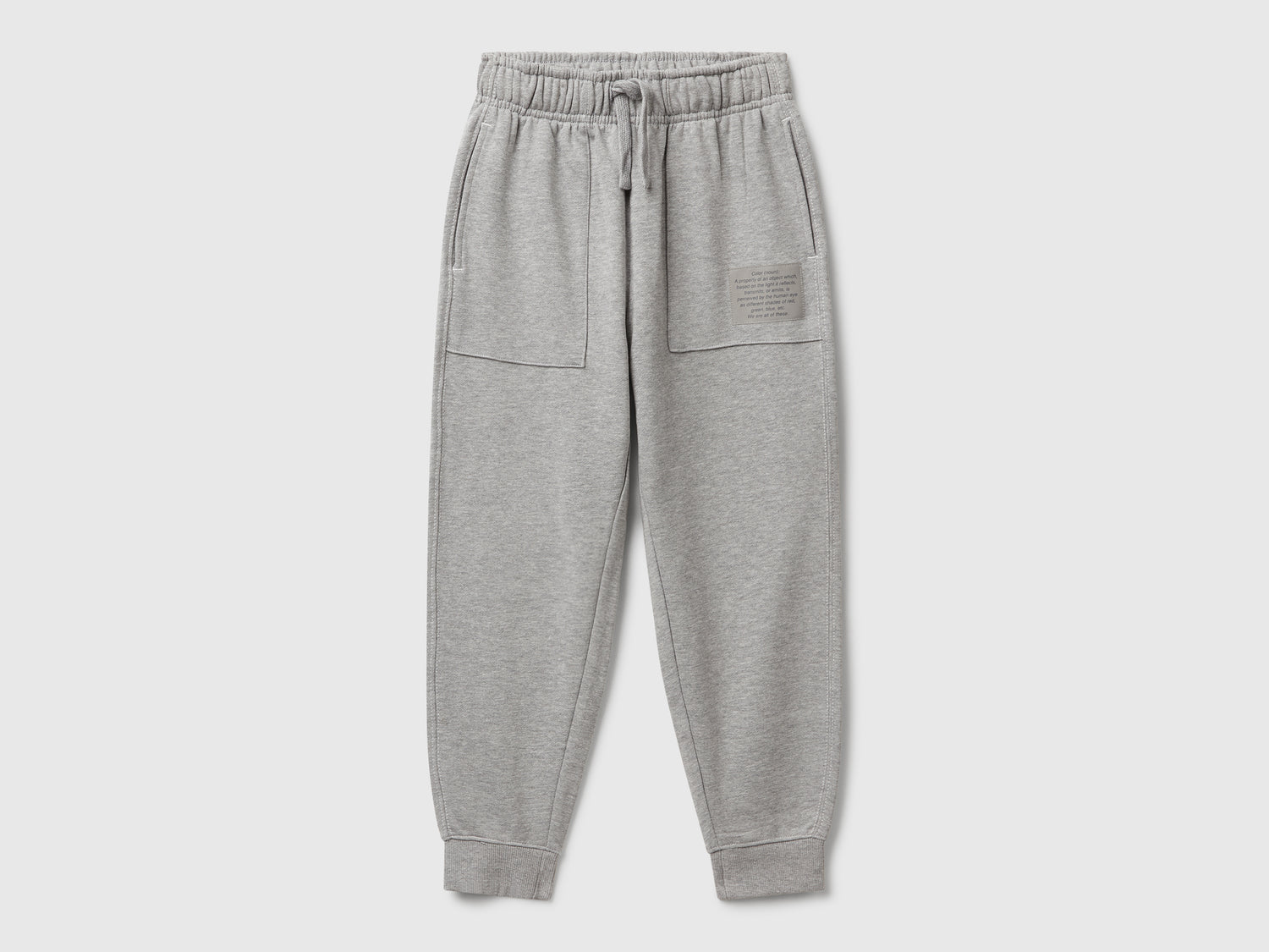 Joggers in puro cotone da bambino grigio chiaro | Benetton Outlet