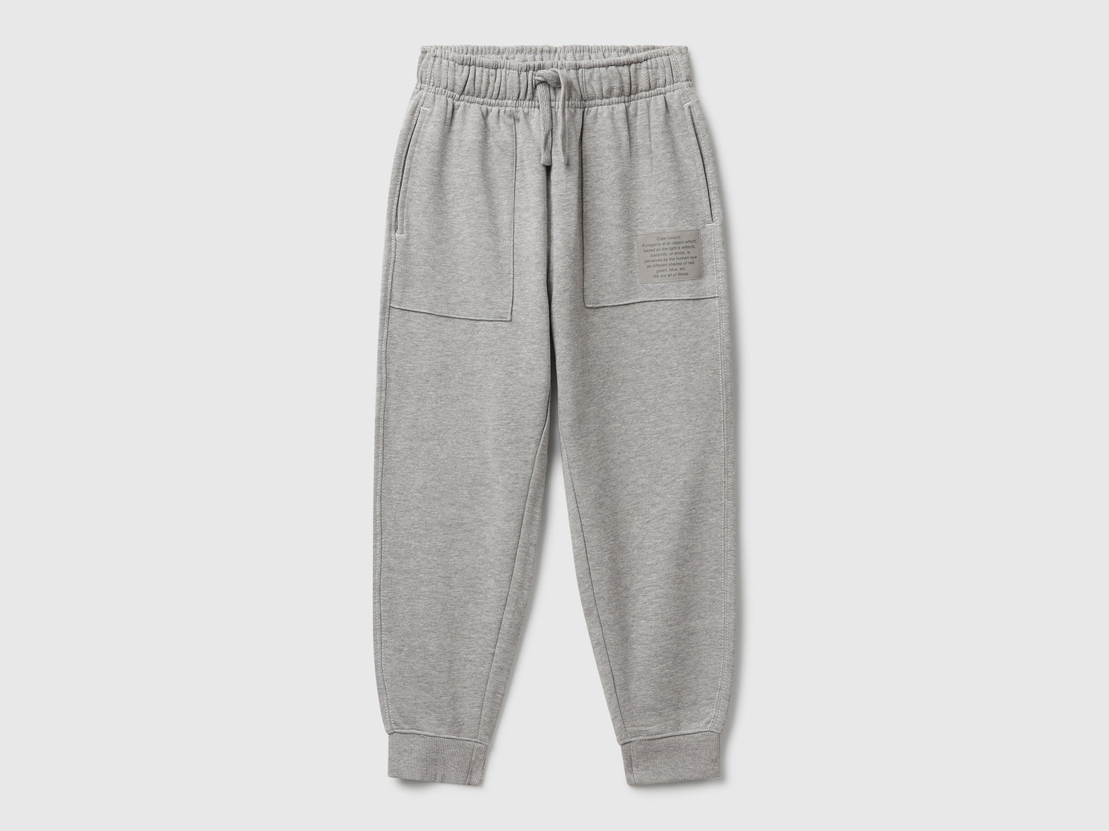 Joggers in puro cotone da bambino grigio chiaro | Benetton Outlet
