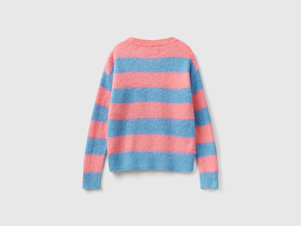 Maglia a righe in misto alpaca