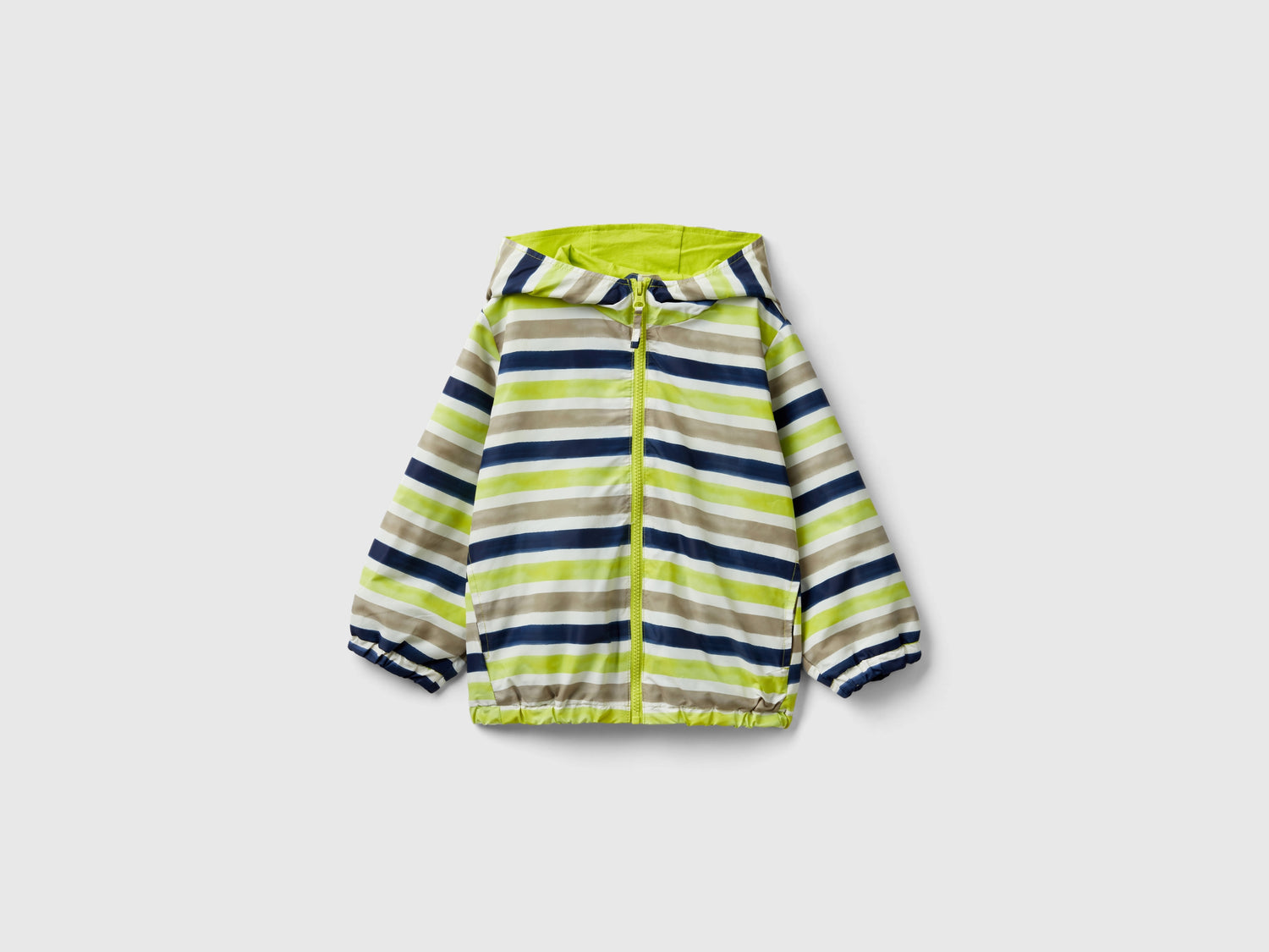 Giubbino leggero con cappuccio da bimbo multi-color | Benetton Outlet