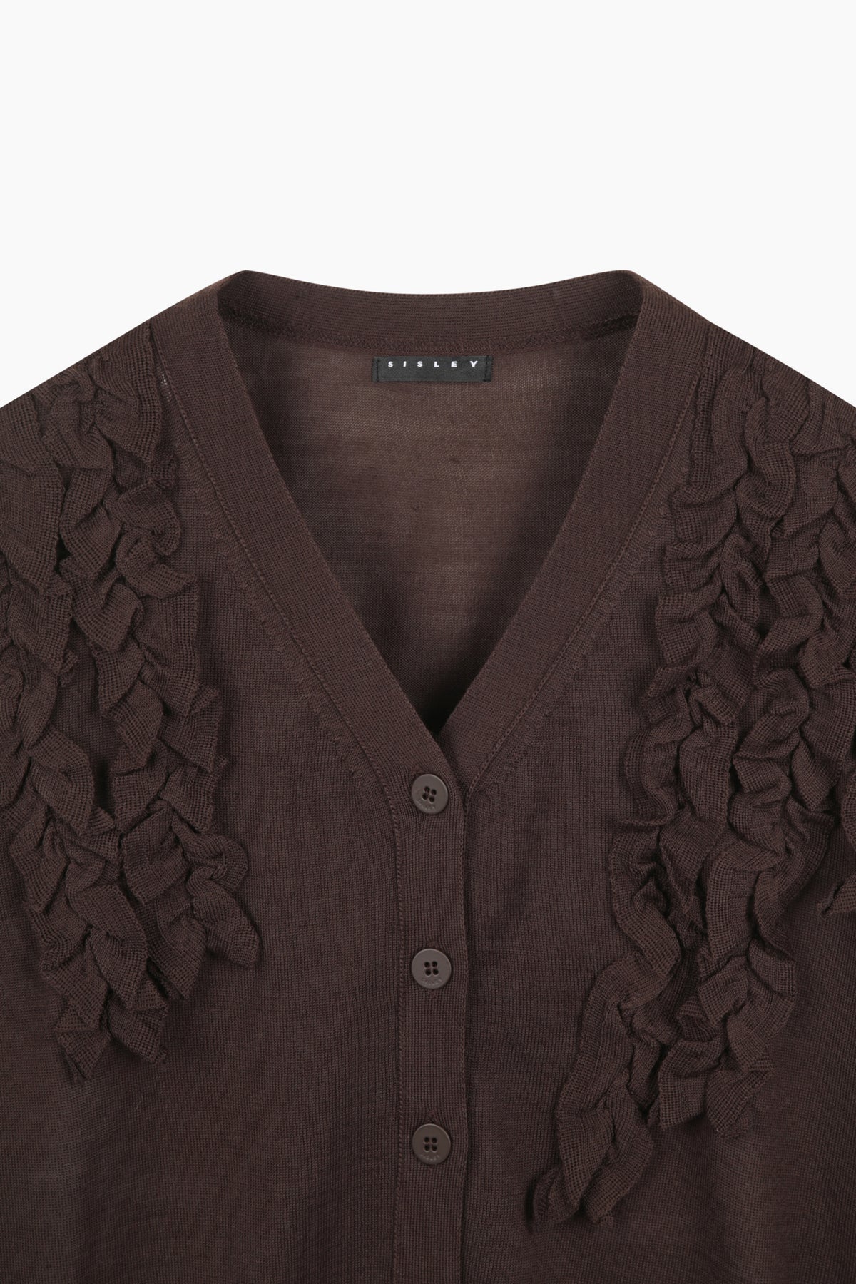 Cardigan con rouches