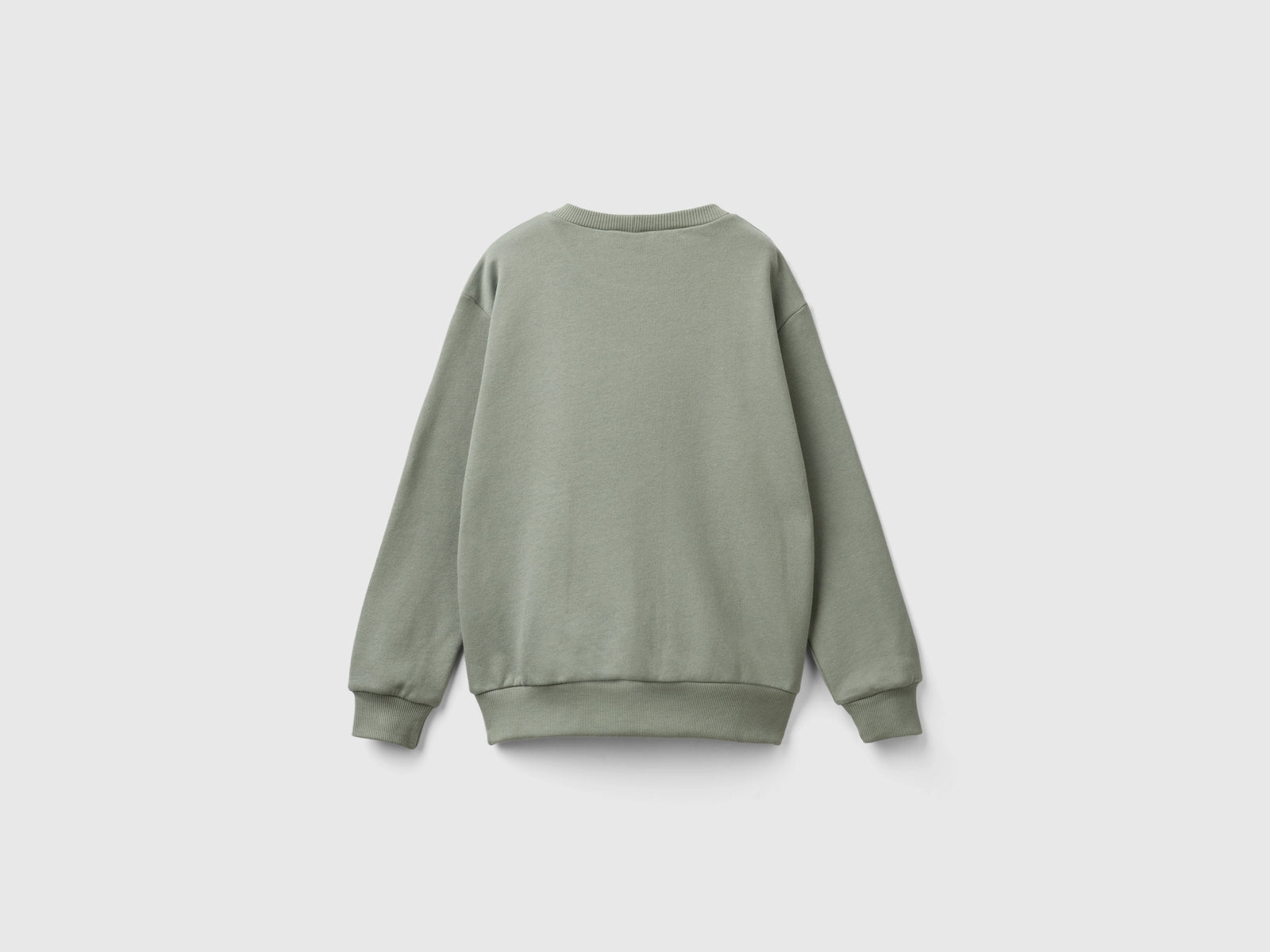 Felpa con stampa logo da bambino verde chiaro 2 | Benetton Outlet