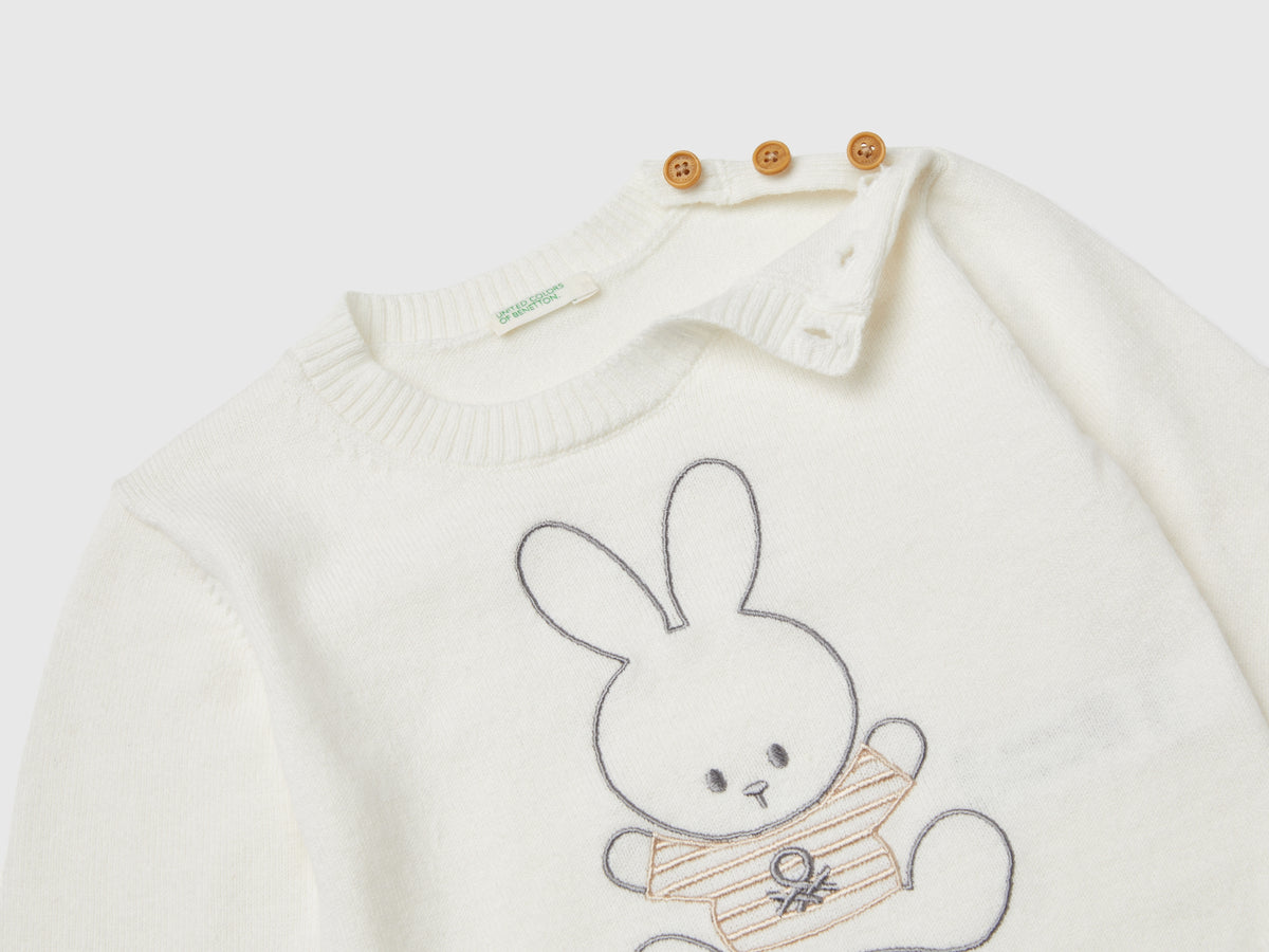 Maglia in misto lana con ricamo