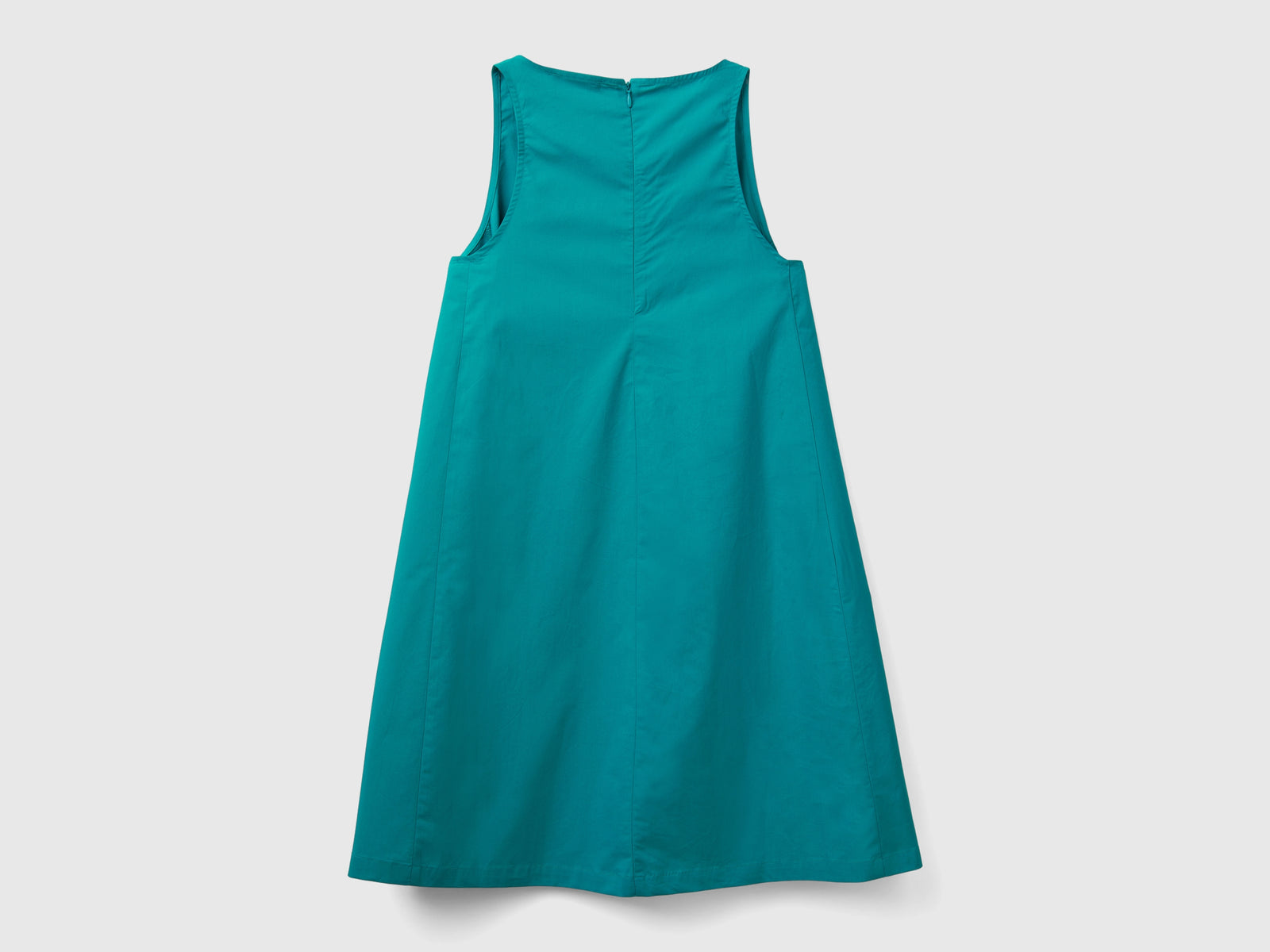 Abito smanicato a trapezio da donna verde 2 | Benetton Outlet