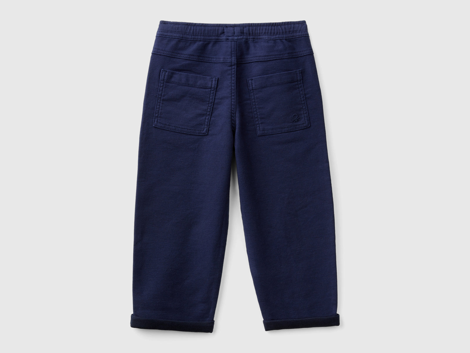 Joggers in misto cotone con coulisse da bimbo blu scuro 2 | Benetton Outlet