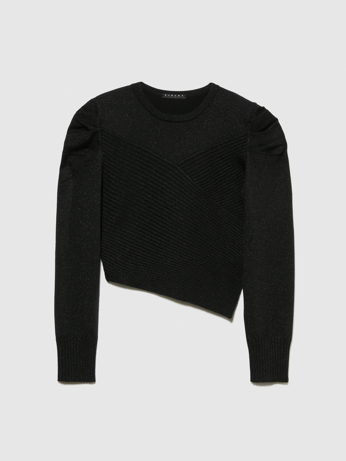 Maglia asimmetrica con lurex