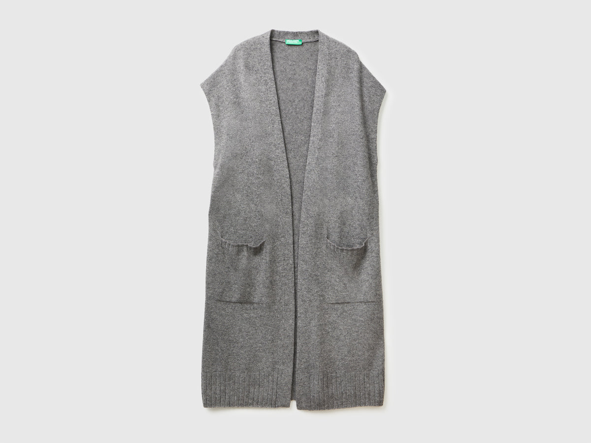 Cardigan lungo in misto cashmere