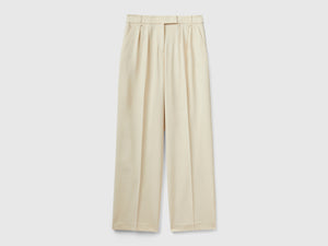 Pantaloni fluidi con doppia piega