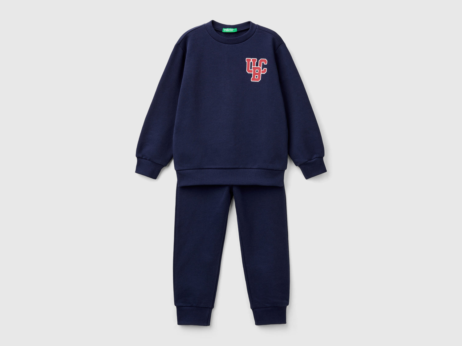 Tuta in felpa con logo da bimbo blu scuro | Benetton Outlet