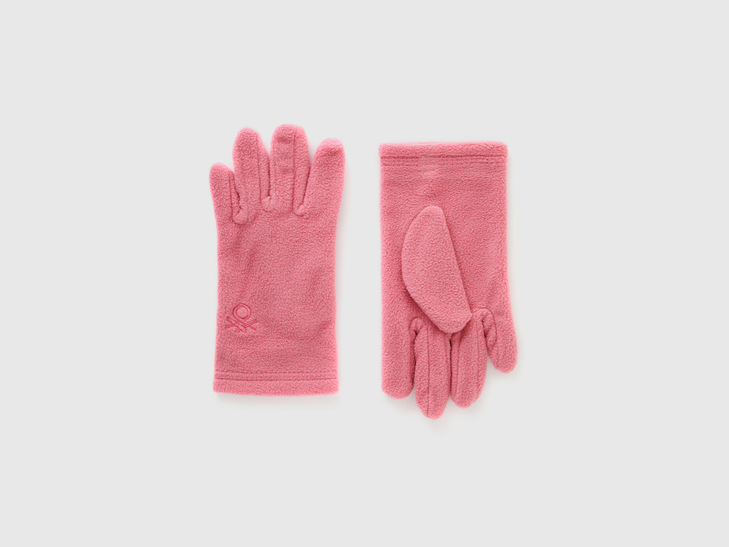Guanti in pile da bambino fucsia | Benetton Outlet