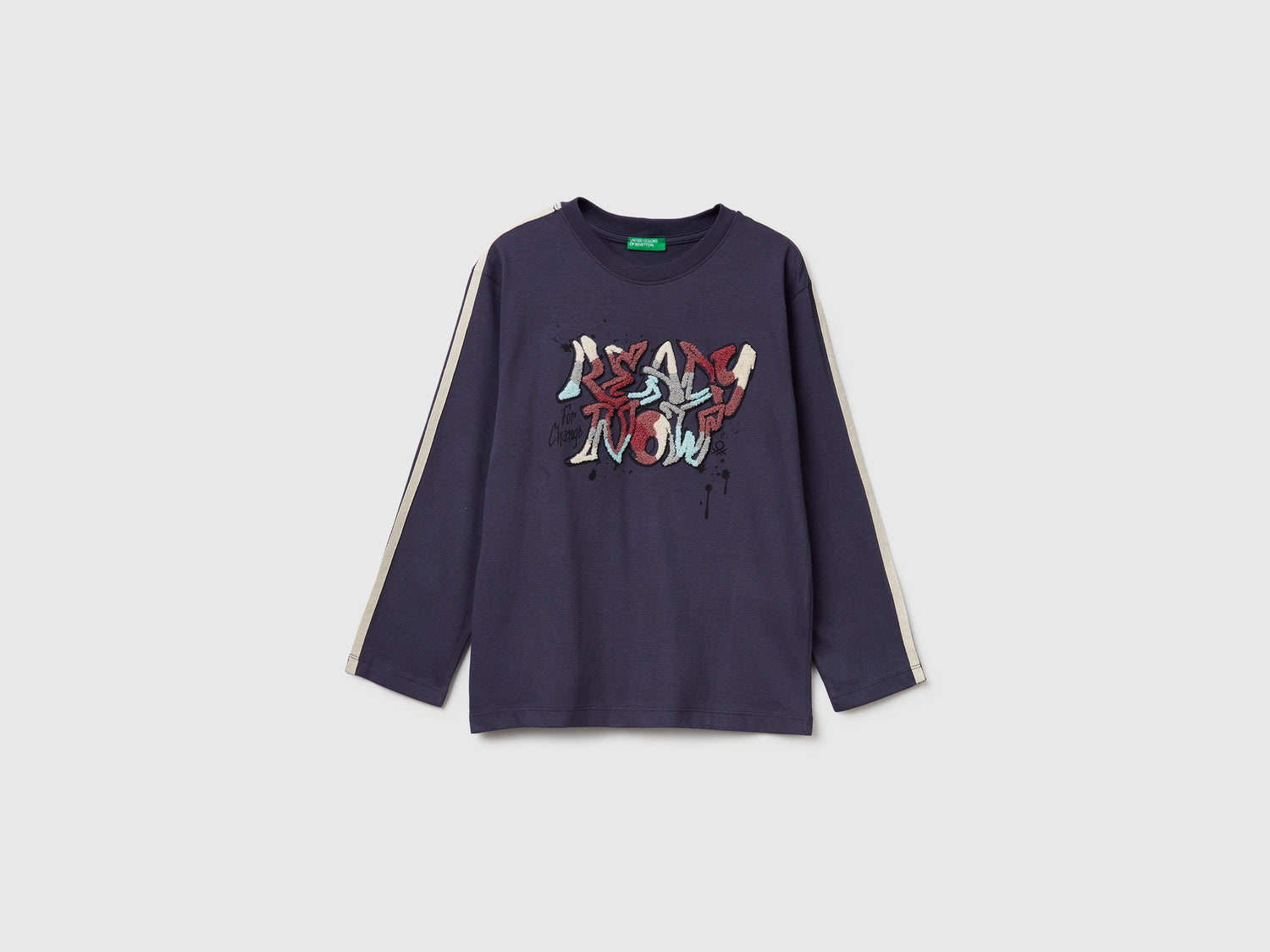 T-shirt con stampa graffiti da bambino avio | Benetton Outlet