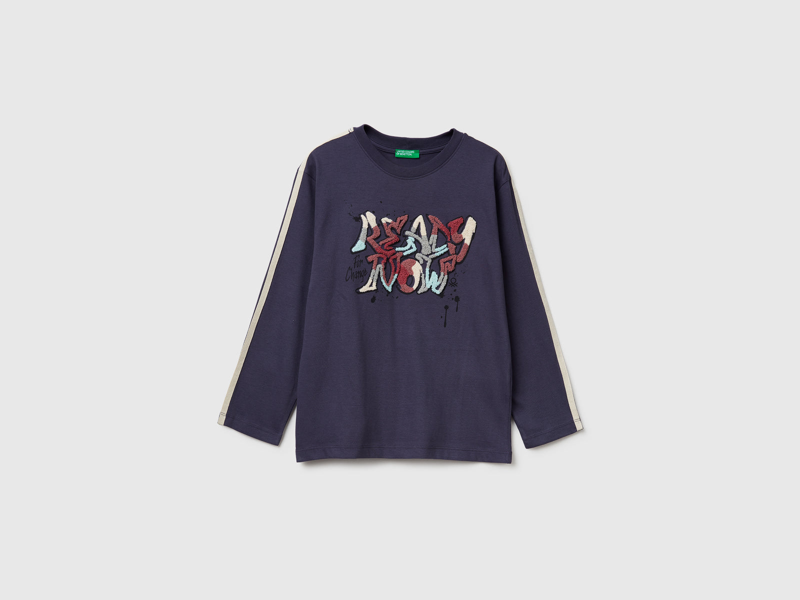 T-shirt con stampa graffiti da bambino avio | Benetton Outlet
