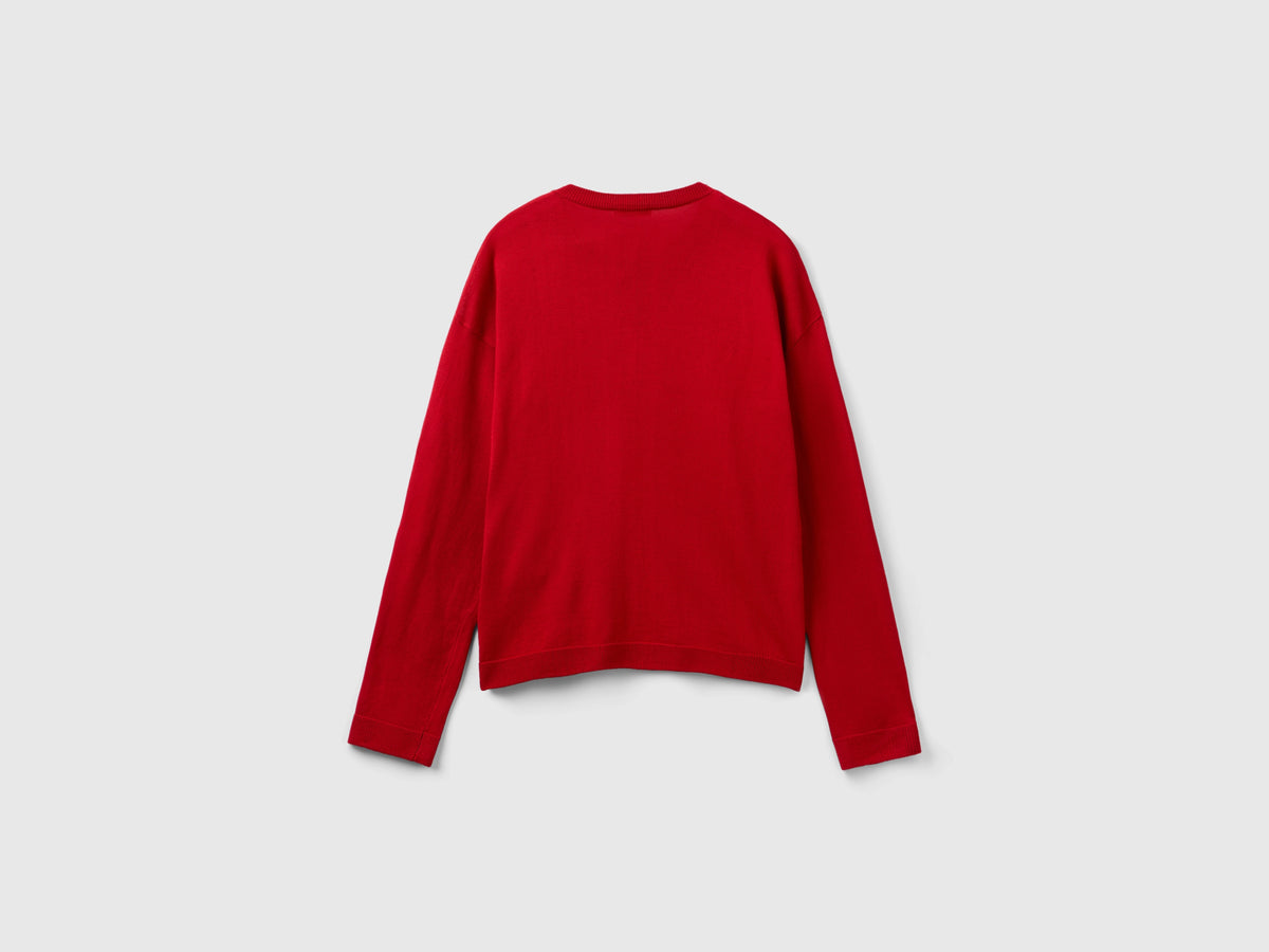 Cardigan girocollo con bottoni