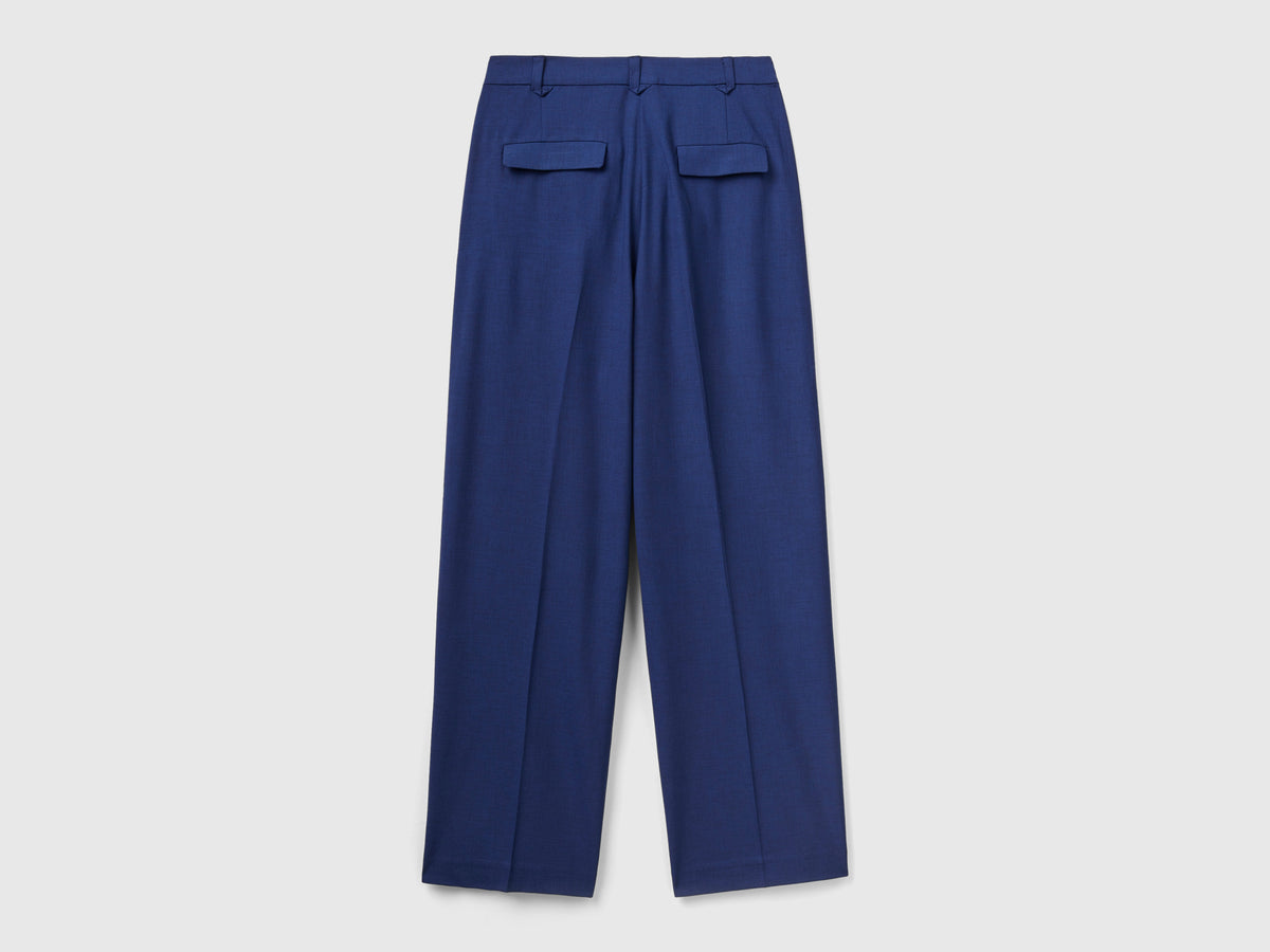 Pantaloni fluidi con doppia piega
