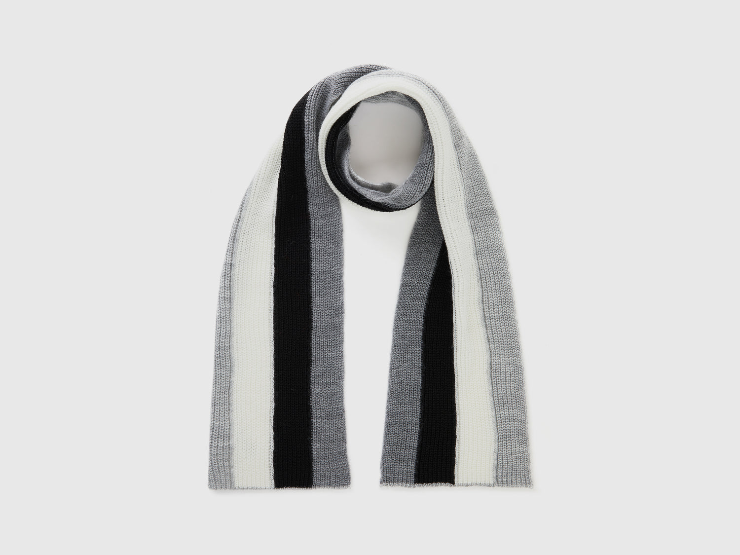 Sciarpa in misto lana con intarsi da bambino multi-color | Benetton Outlet